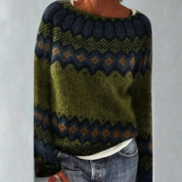 Women’s Vintage Style Comfortable Sweater Elegant Retro Design 1