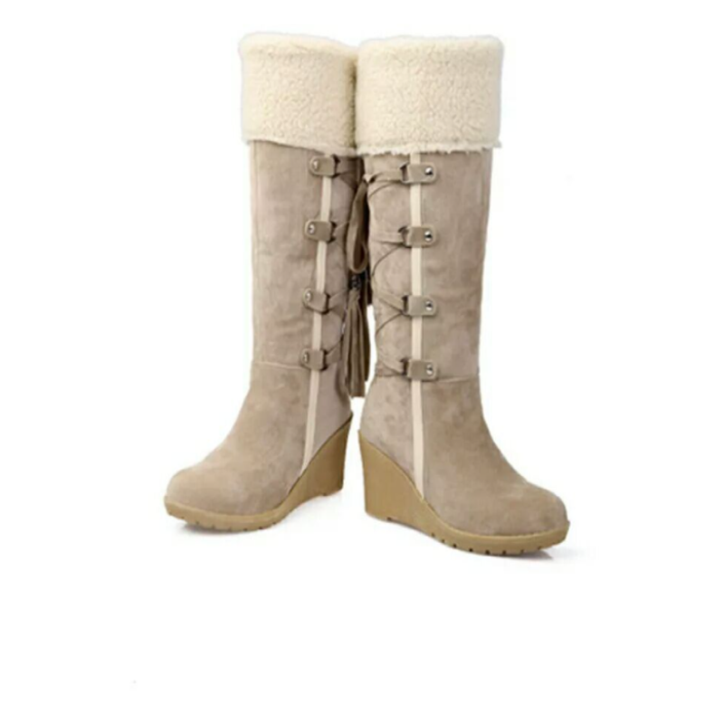 Women’s Wedge Winter Boots Cozy Fur Lining for Stylish Cold Weather 2