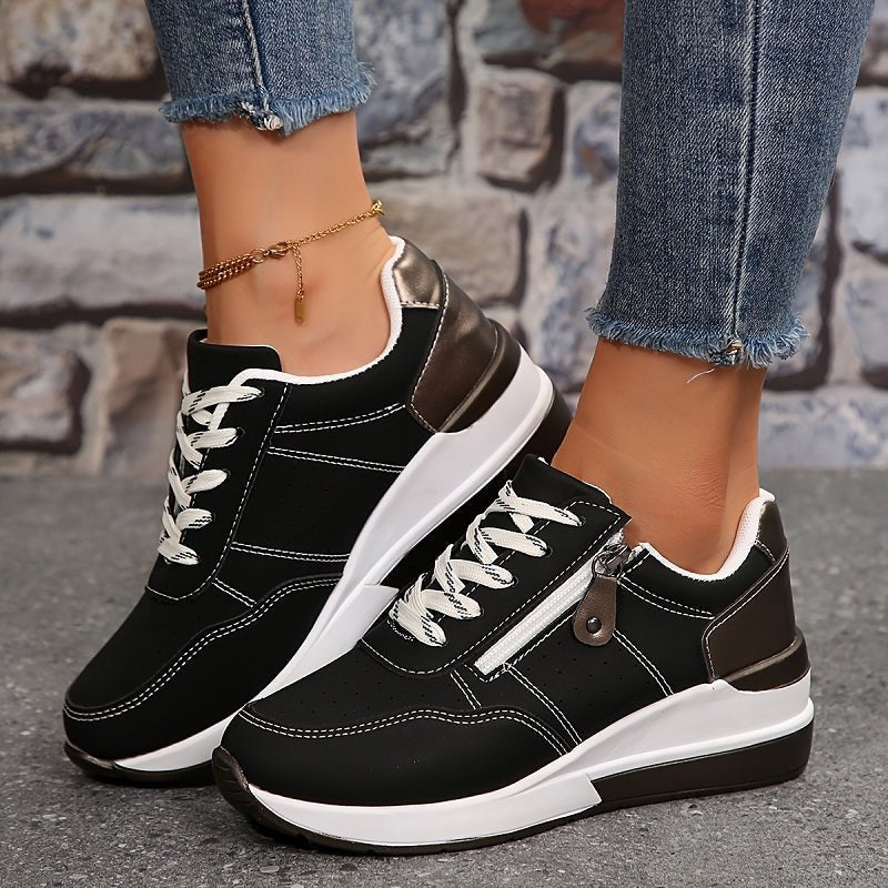 Women’s White Sneakers Comfortable Lace-Up Design for Walking 2