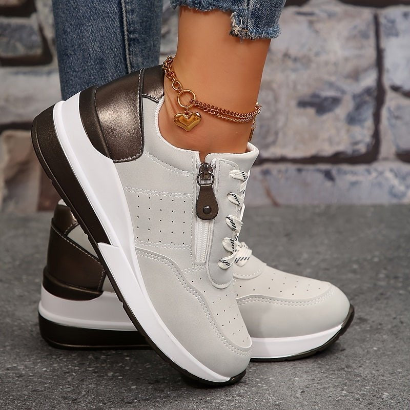 Women’s White Sneakers Comfortable Lace-Up Design for Walking 4
