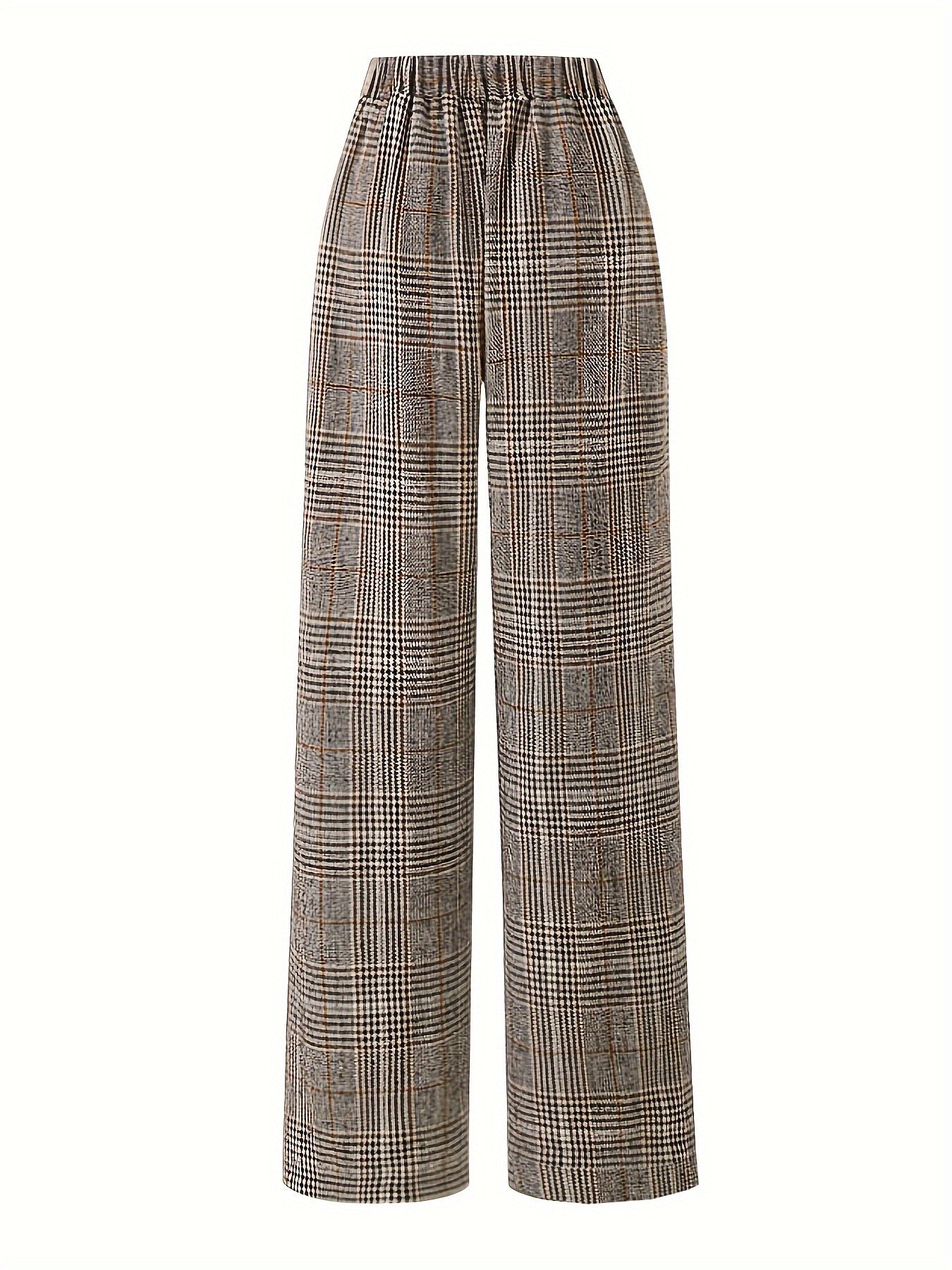 Women’s Wide-Leg Plaid Trousers High Waist Design 2