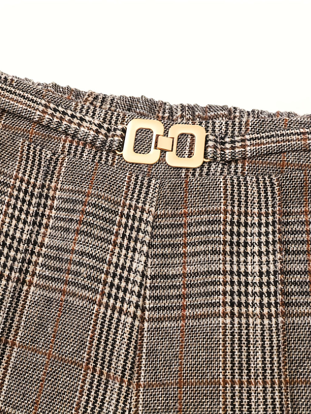 Women’s Wide-Leg Plaid Trousers High Waist Design 3