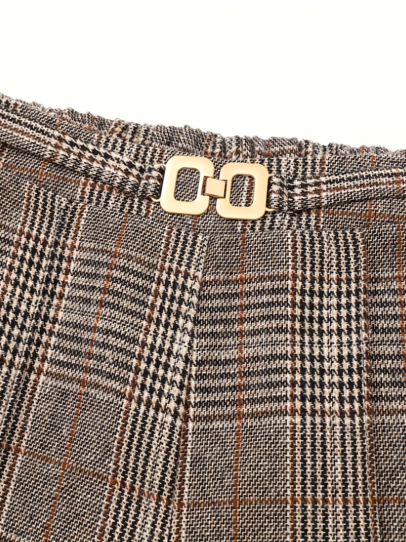 Women’s Wide-Leg Plaid Trousers High Waist Design 3