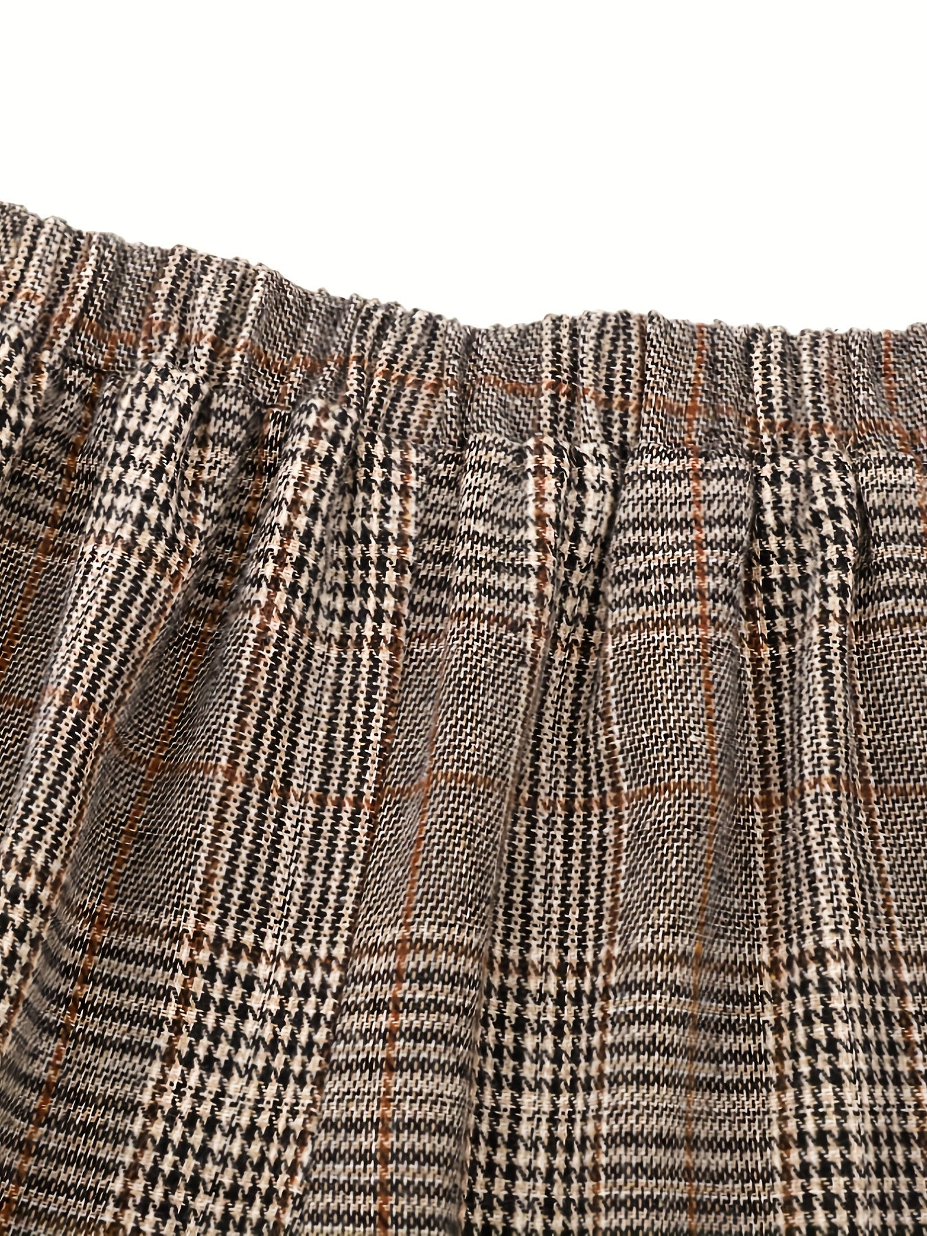 Women’s Wide-Leg Plaid Trousers High Waist Design 4