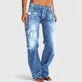 Women’s Wide Leg Jeans Low Rise Comfortable Fit 0