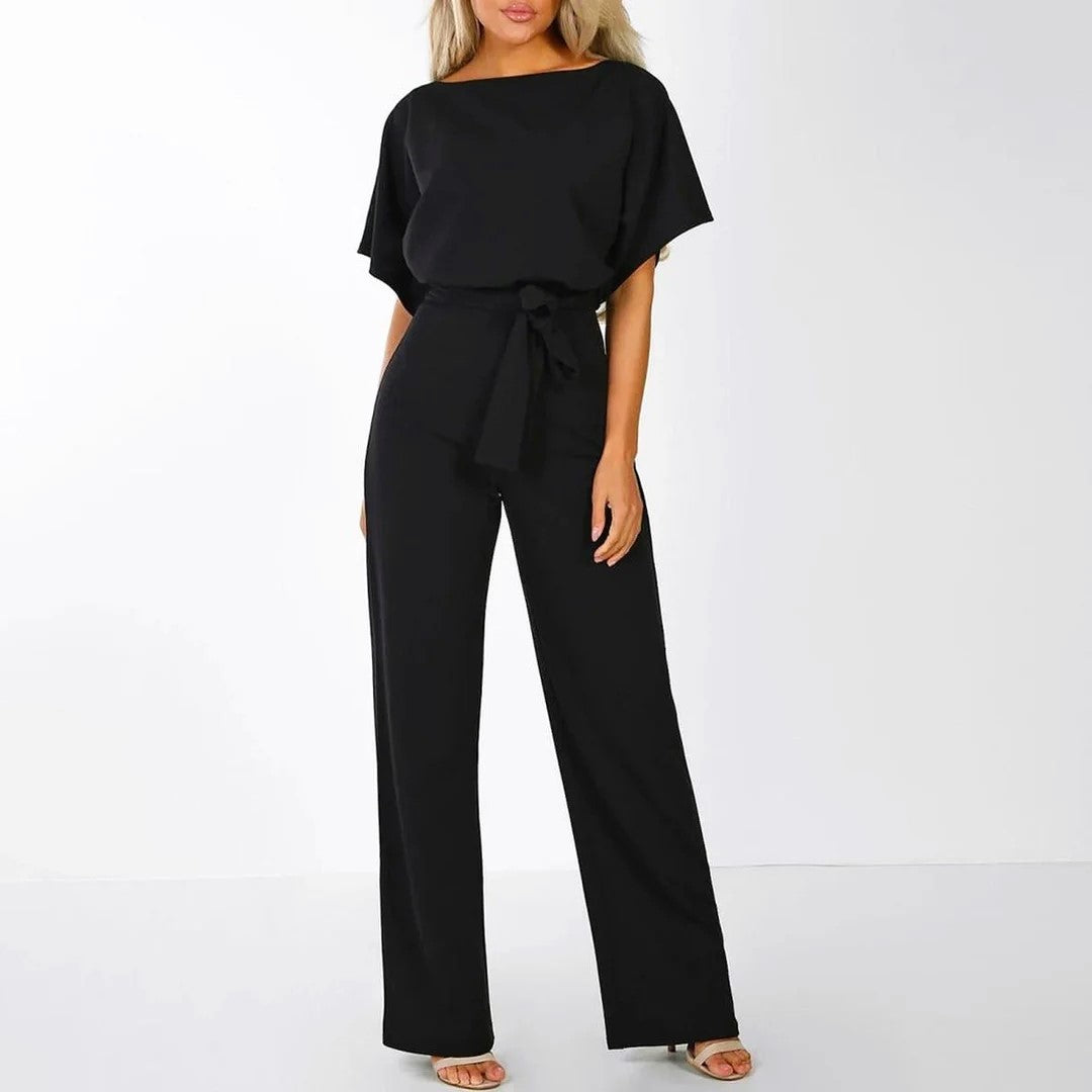 Women’s Wide Leg Jumpsuit Relaxed Fit with Adjustable Belt 3