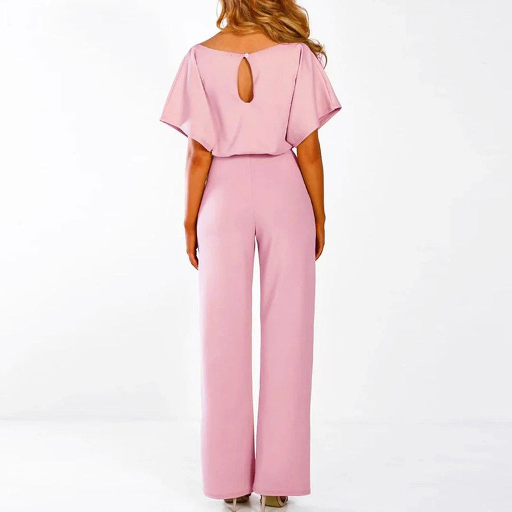 Women’s Wide Leg Jumpsuit Relaxed Fit with Adjustable Belt 5