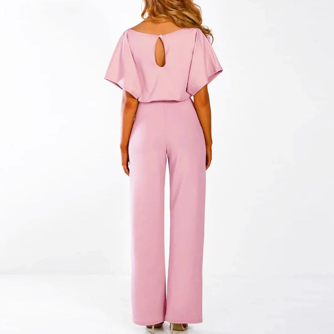 Women’s Wide Leg Jumpsuit Relaxed Fit with Adjustable Belt 5