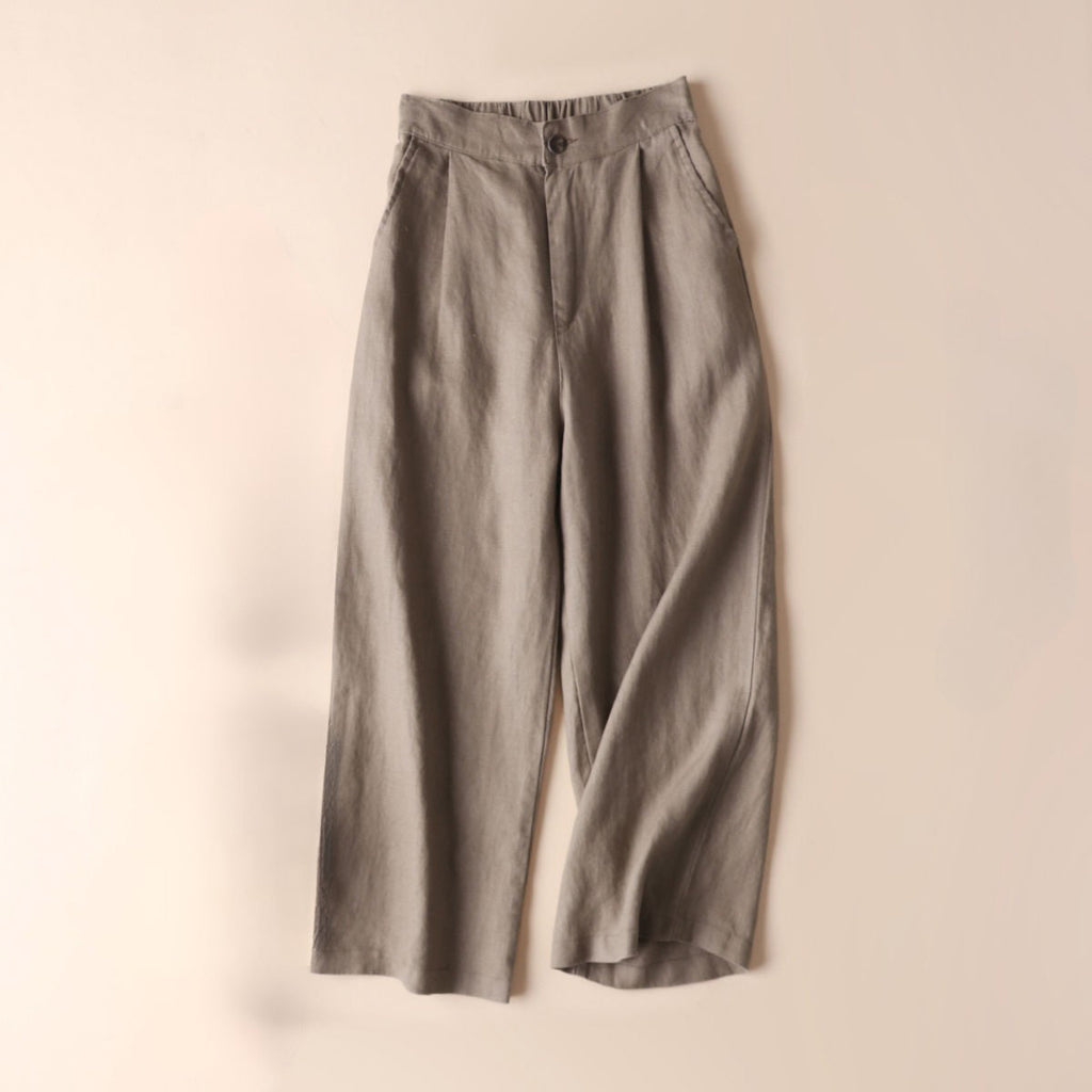 Women’s Wide Leg Linen Pants Comfortable Summer Style 0