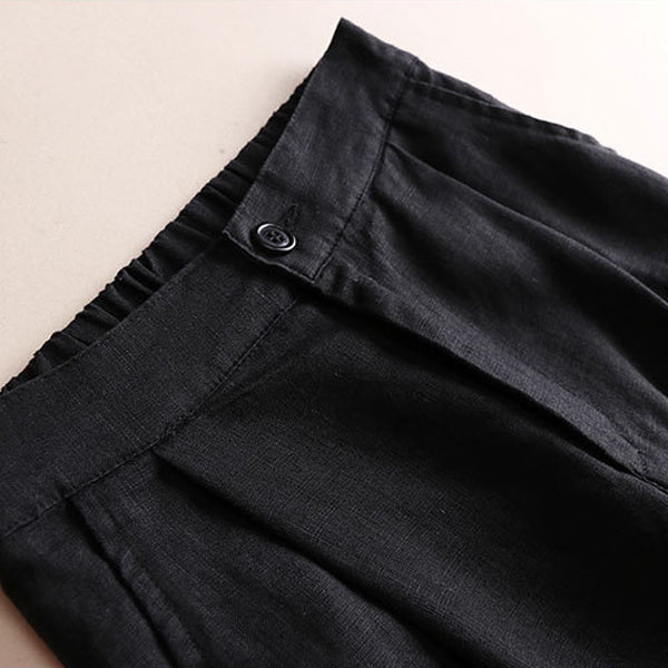 Women’s Wide Leg Linen Pants Comfortable Summer Style 4