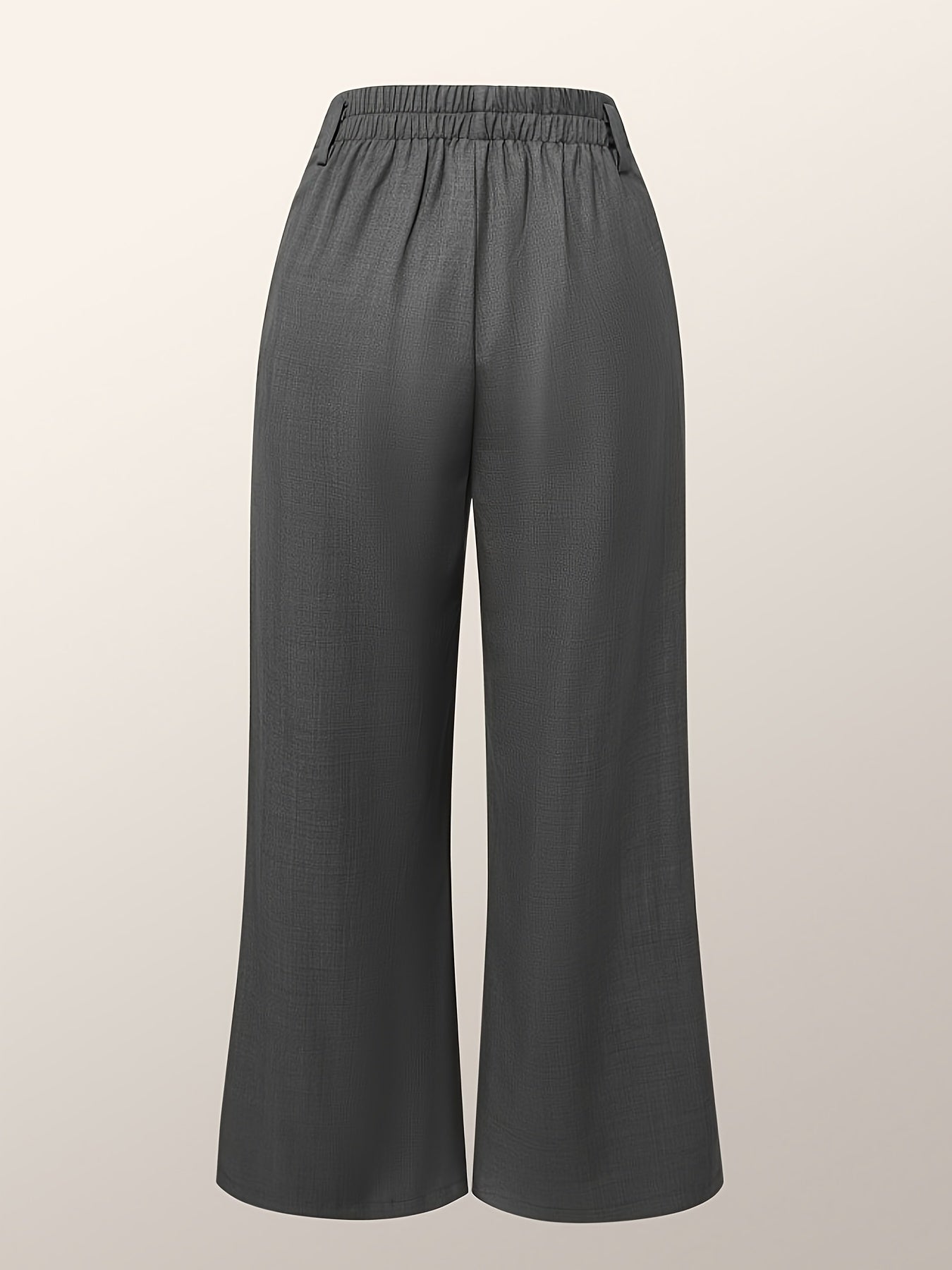 Women’s Wide Leg Trousers with Front Slit Elegant Fit 2