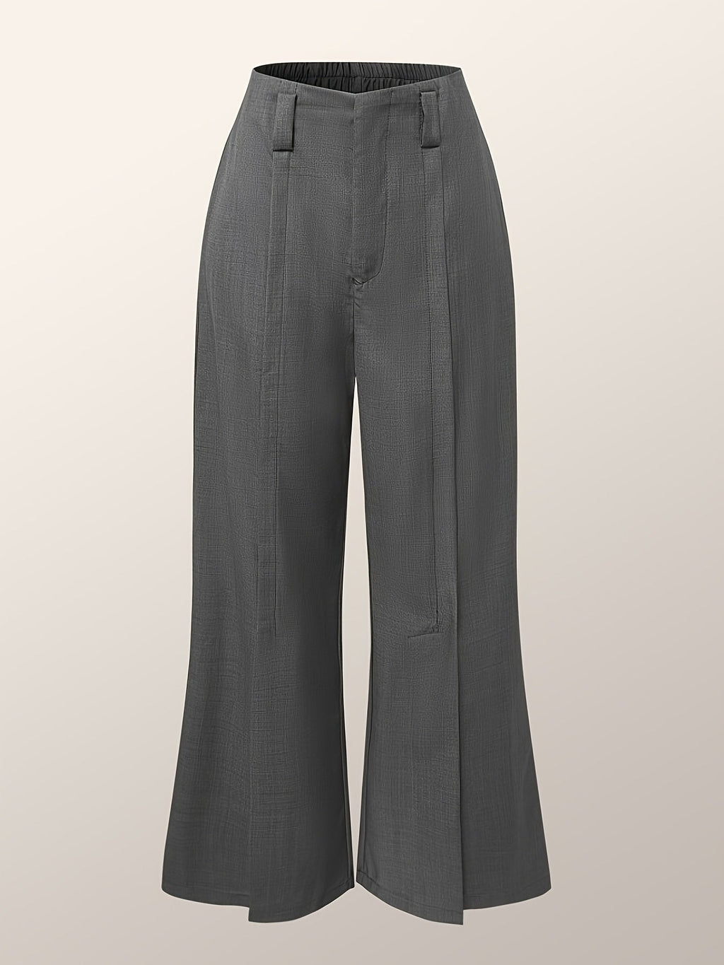 Women’s Wide Leg Trousers with Front Slit Elegant Fit 3