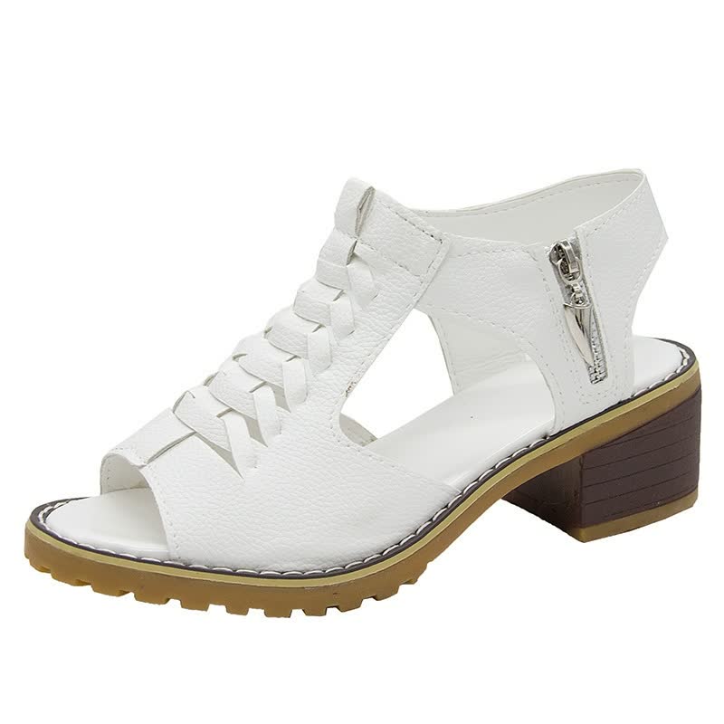 Women’s Woven Block Heel Sandals Comfortable Summer Style 1