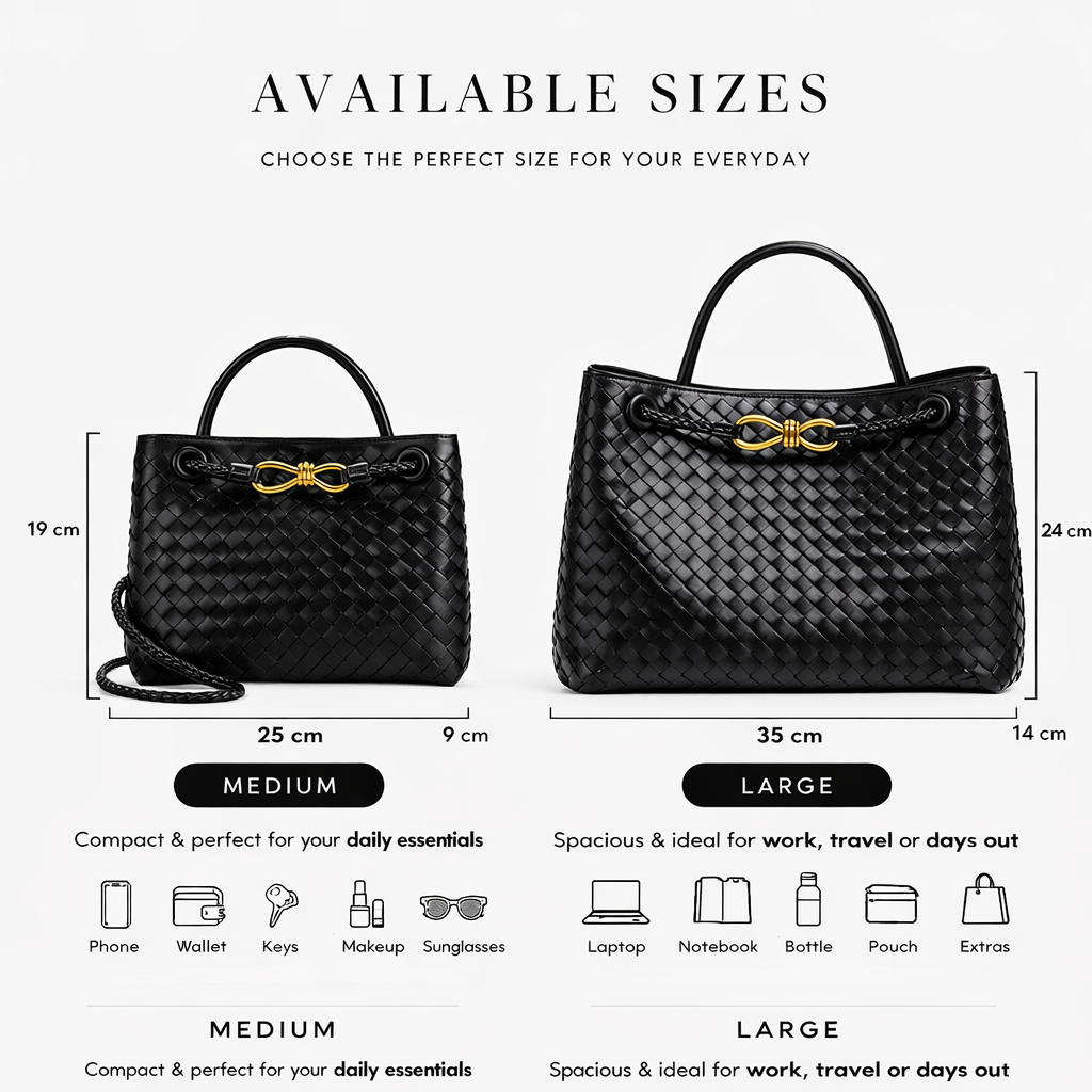 Women’s Woven Tote Bag Soft Vegan Leather Shoulder Design 3