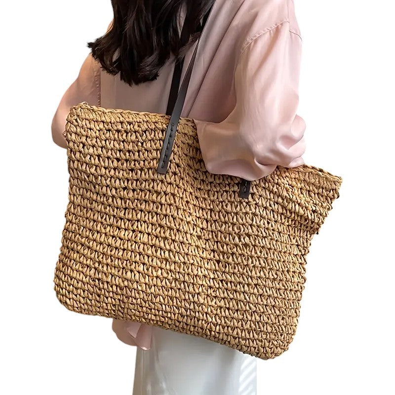 Women’s Woven Tote Bag Stylish Design for Work and Beach 6