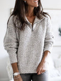 Women’s Zip-Up Ribbed Sweater Cozy and Stylish Layering Essential 0