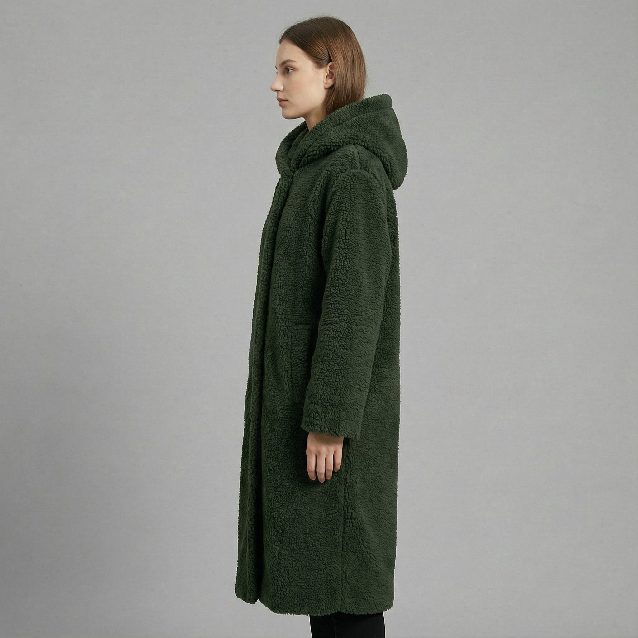 Classic Winter Coat with Hooded Design
