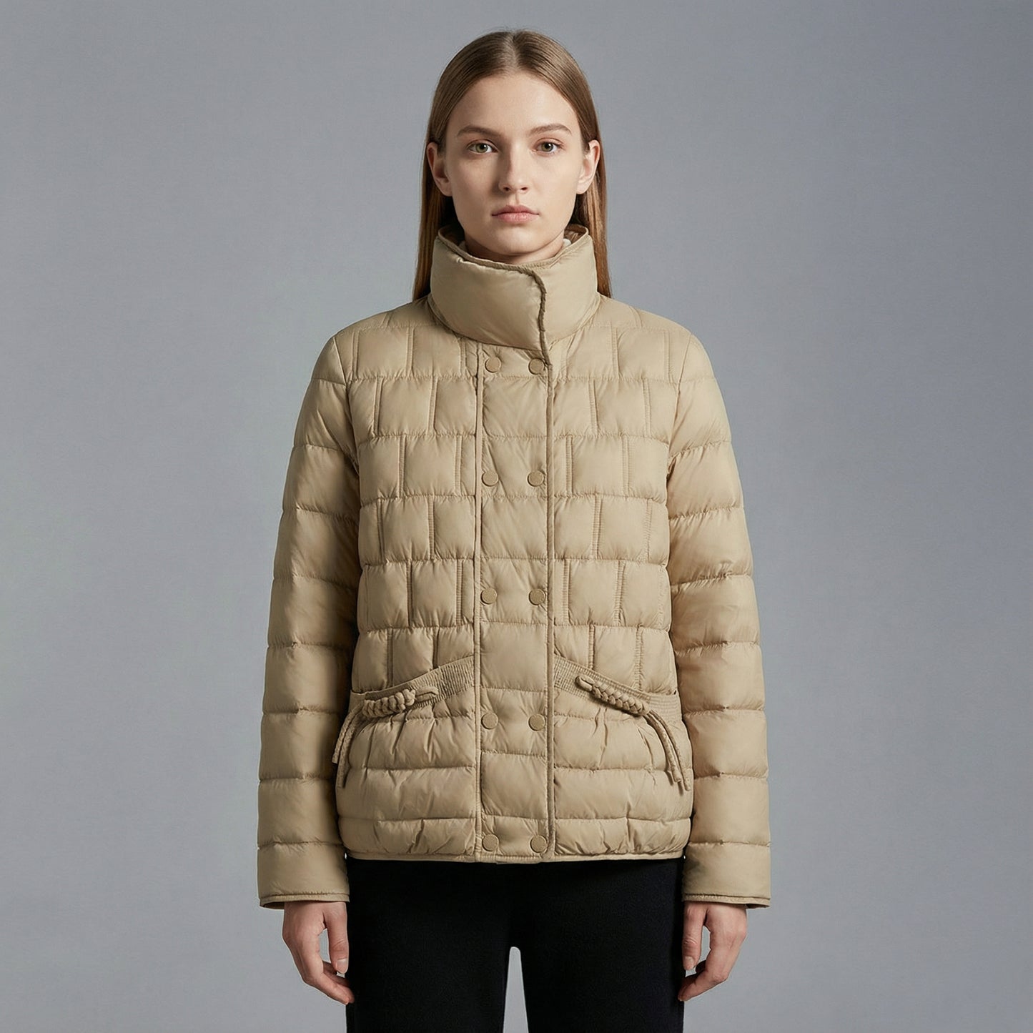 Women’s Double-Breasted Down Jacket with Insulated Filling