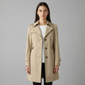 Women’s Classic Trench Coat with Lapel Collar